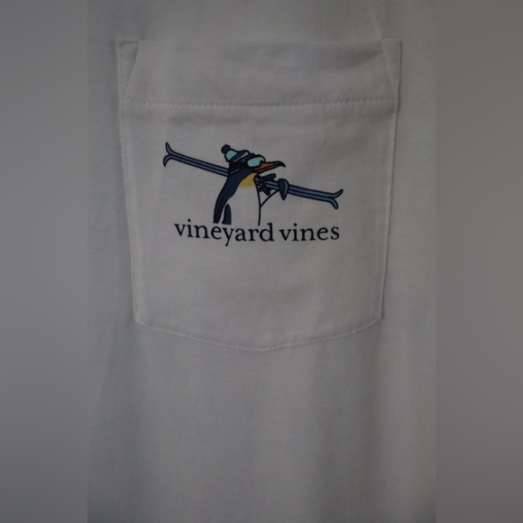Vineyard Vines Men’s Long Sleeve Tee – First Chair Last Call Penguin - Picture 4 of 5
